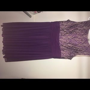 Purple knee length dress